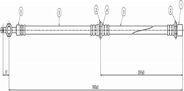 CAVO C800 215A - Əyləc şlanqı furqanavto.az