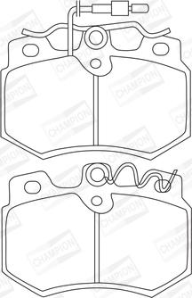 Champion 571320CH - Əyləc altlığı dəsti, əyləc diski furqanavto.az