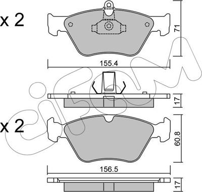 TOMEX brakes 11-88 - Əyləc altlığı dəsti, əyləc diski furqanavto.az