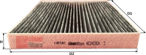 Clean Filters NC2423CA - Filtr, daxili hava furqanavto.az