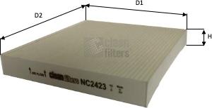 Clean Filters NC2423 - Filtr, daxili hava furqanavto.az