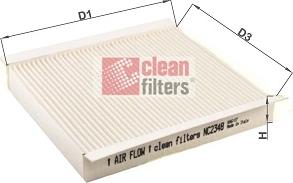 Clean Filters NC2348 - Filtr, daxili hava www.furqanavto.az