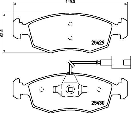 FIAT 0000077365729 - Əyləc altlığı dəsti, əyləc diski furqanavto.az