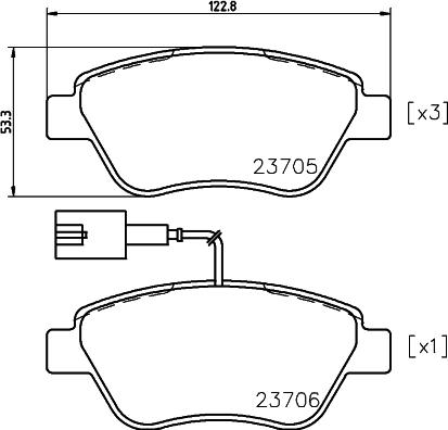 Cobreq N-569 - Əyləc altlığı dəsti, əyləc diski furqanavto.az