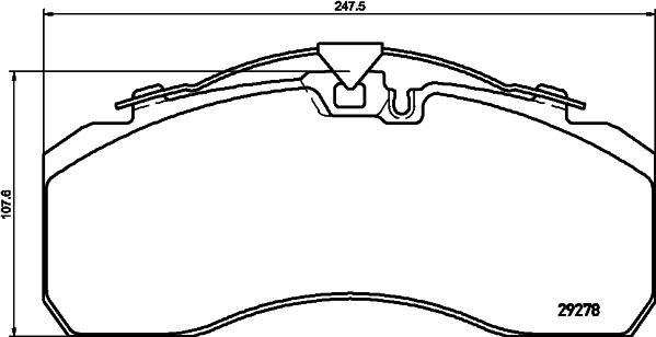 Mercedes-Benz A002 420 49 20 S1 - Əyləc altlığı dəsti, əyləc diski furqanavto.az