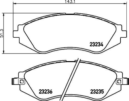 Cobreq N-1223 - Əyləc altlığı dəsti, əyləc diski furqanavto.az