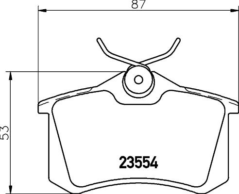 HELLA PAGID 355045061 - Əyləc altlığı dəsti, əyləc diski furqanavto.az