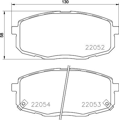 Cobreq N-2045 - Əyləc altlığı dəsti, əyləc diski furqanavto.az