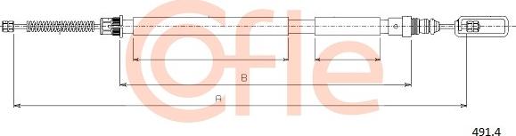 Cofle 92.491.4 - Kabel, dayanacaq əyləci furqanavto.az