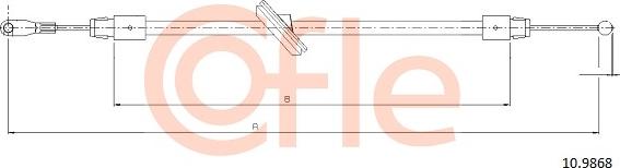 Cofle 92.10.9868 - Kabel, dayanacaq əyləci furqanavto.az