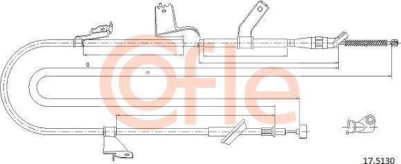 Cofle 92.17.5130 - Kabel, dayanacaq əyləci furqanavto.az