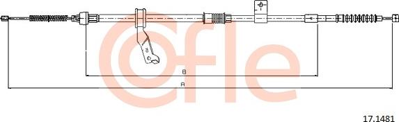 Cofle 92.17.1481 - Kabel, dayanacaq əyləci furqanavto.az