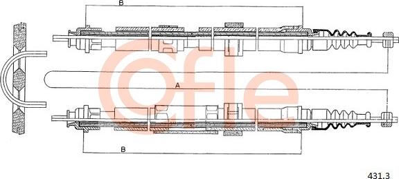 Cofle 431.3 - Kabel, dayanacaq əyləci furqanavto.az