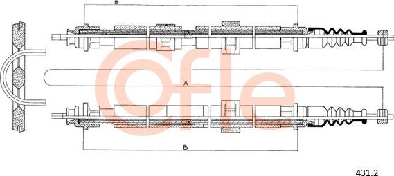 Cofle 431.2 - Kabel, dayanacaq əyləci furqanavto.az