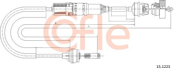 Cofle 15.1223 - Debriyaj kabeli furqanavto.az