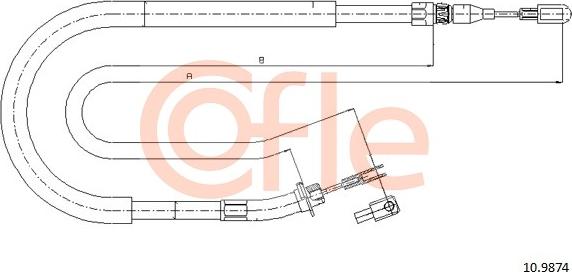 Cofle 10.9874 - Kabel, dayanacaq əyləci furqanavto.az