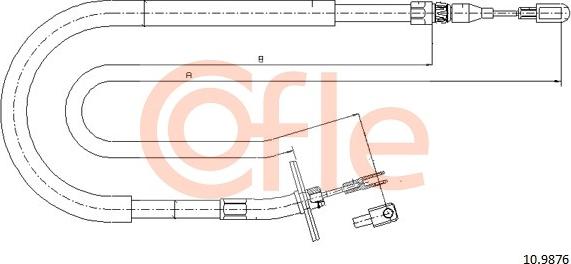 Cofle 10.9876 - Kabel, dayanacaq əyləci furqanavto.az