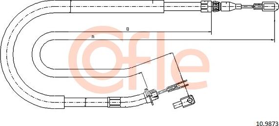 Cofle 10.9873 - Kabel, dayanacaq əyləci furqanavto.az