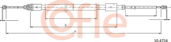 Cofle 10.4716 - Kabel, dayanacaq əyləci furqanavto.az