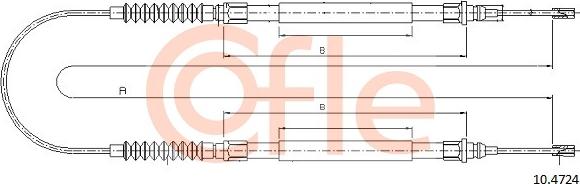Cofle 10.4724 - Kabel, dayanacaq əyləci furqanavto.az