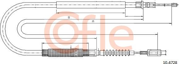 Cofle 10.4728 - Kabel, dayanacaq əyləci furqanavto.az