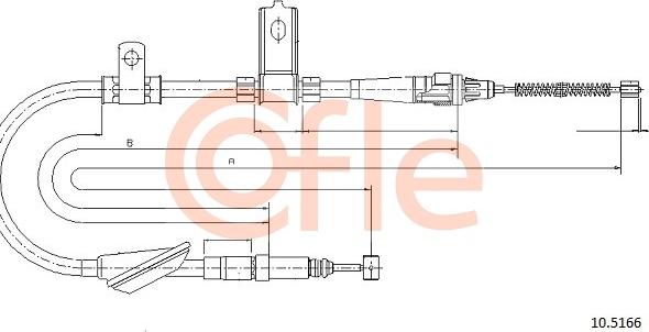 Cofle 10.5166 - Kabel, dayanacaq əyləci furqanavto.az