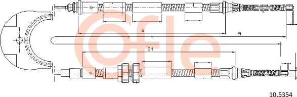 Cofle 10.5354 - Kabel, dayanacaq əyləci furqanavto.az