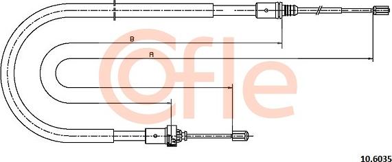 Cofle 10.6035 - Kabel, dayanacaq əyləci furqanavto.az