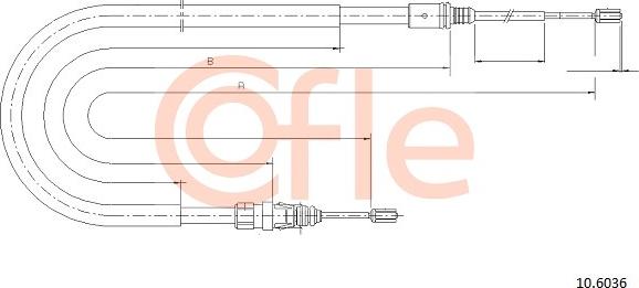 Cofle 10.6036 - Kabel, dayanacaq əyləci furqanavto.az