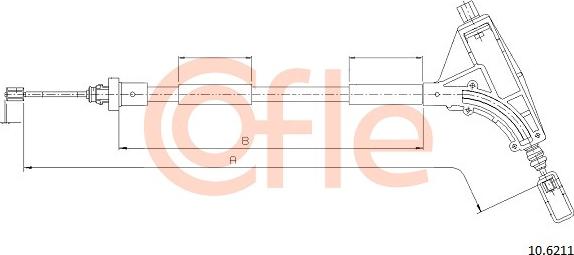 Cofle 10.6211 - Kabel, dayanacaq əyləci furqanavto.az