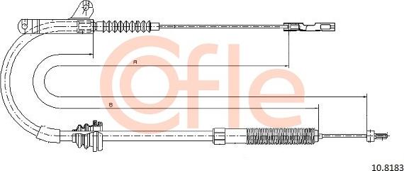 Cofle 10.8183 - Kabel, dayanacaq əyləci furqanavto.az