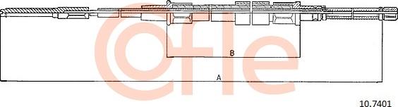 Cofle 10.7401 - Kabel, dayanacaq əyləci furqanavto.az