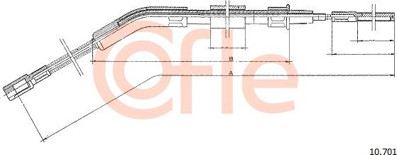 Cofle 10.701 - Kabel, dayanacaq əyləci furqanavto.az