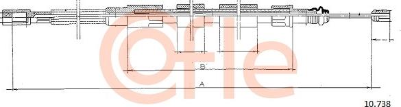 Cofle 10.738 - Kabel, dayanacaq əyləci furqanavto.az