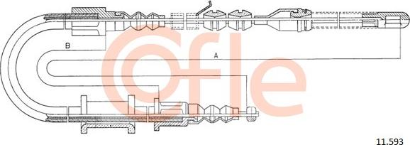 Cofle 11.593 - Kabel, dayanacaq əyləci furqanavto.az