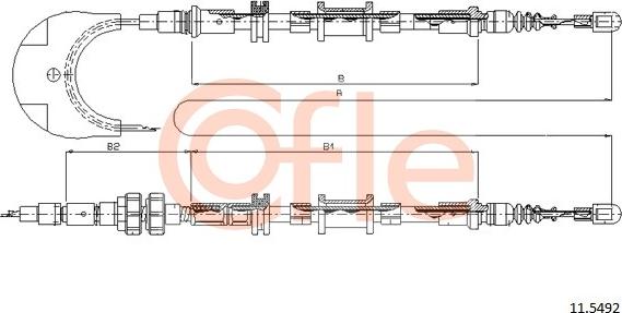 Cofle 11.5492 - Kabel, dayanacaq əyləci furqanavto.az