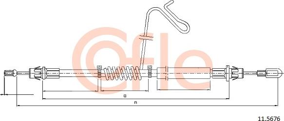 Cofle 11.5676 - Kabel, dayanacaq əyləci furqanavto.az