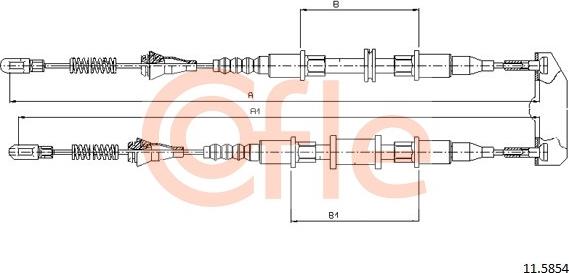 Cofle 11.5854 - Kabel, dayanacaq əyləci furqanavto.az