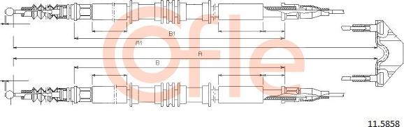 Cofle 11.5858 - Kabel, dayanacaq əyləci furqanavto.az