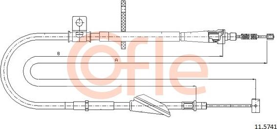 Cofle 11.5741 - Kabel, dayanacaq əyləci furqanavto.az