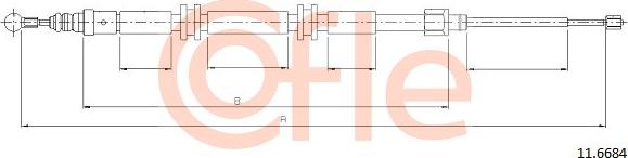 Cofle 11.6684 - Kabel, dayanacaq əyləci furqanavto.az