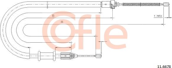 Cofle 11.6678 - Kabel, dayanacaq əyləci furqanavto.az