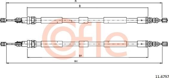 Cofle 11.6797 - Kabel, dayanacaq əyləci furqanavto.az