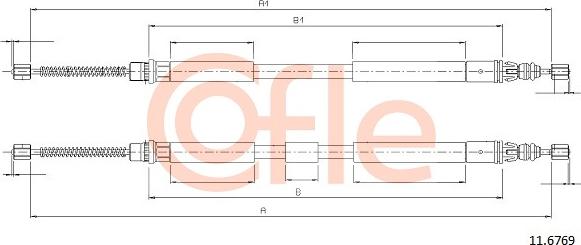 Cofle 11.6769 - Kabel, dayanacaq əyləci furqanavto.az