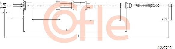 Cofle 12.0742 - Kabel, dayanacaq əyləci furqanavto.az