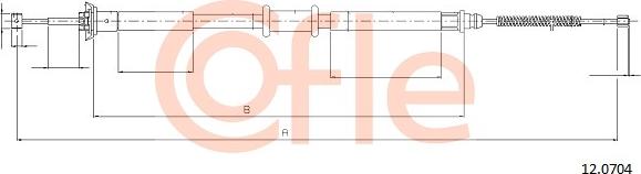 Cofle 12.0704 - Kabel, dayanacaq əyləci furqanavto.az