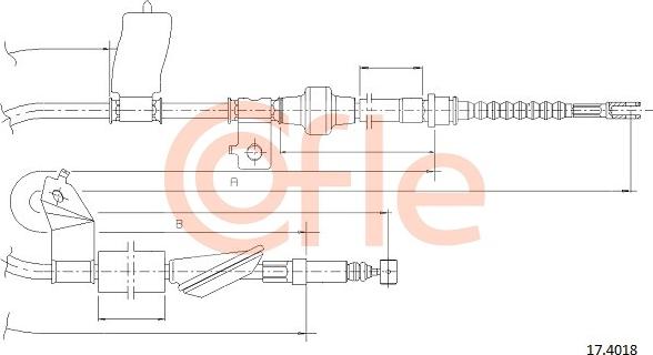 Cofle 17.4018 - Kabel, dayanacaq əyləci furqanavto.az