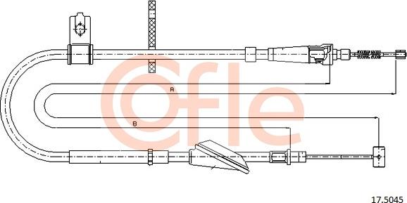 Cofle 17.5045 - Kabel, dayanacaq əyləci furqanavto.az