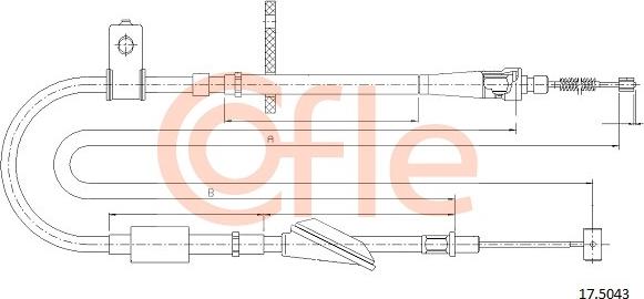 Cofle 17.5043 - Kabel, dayanacaq əyləci furqanavto.az