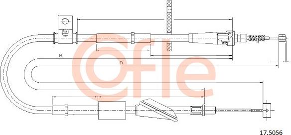 Cofle 17.5056 - Kabel, dayanacaq əyləci furqanavto.az